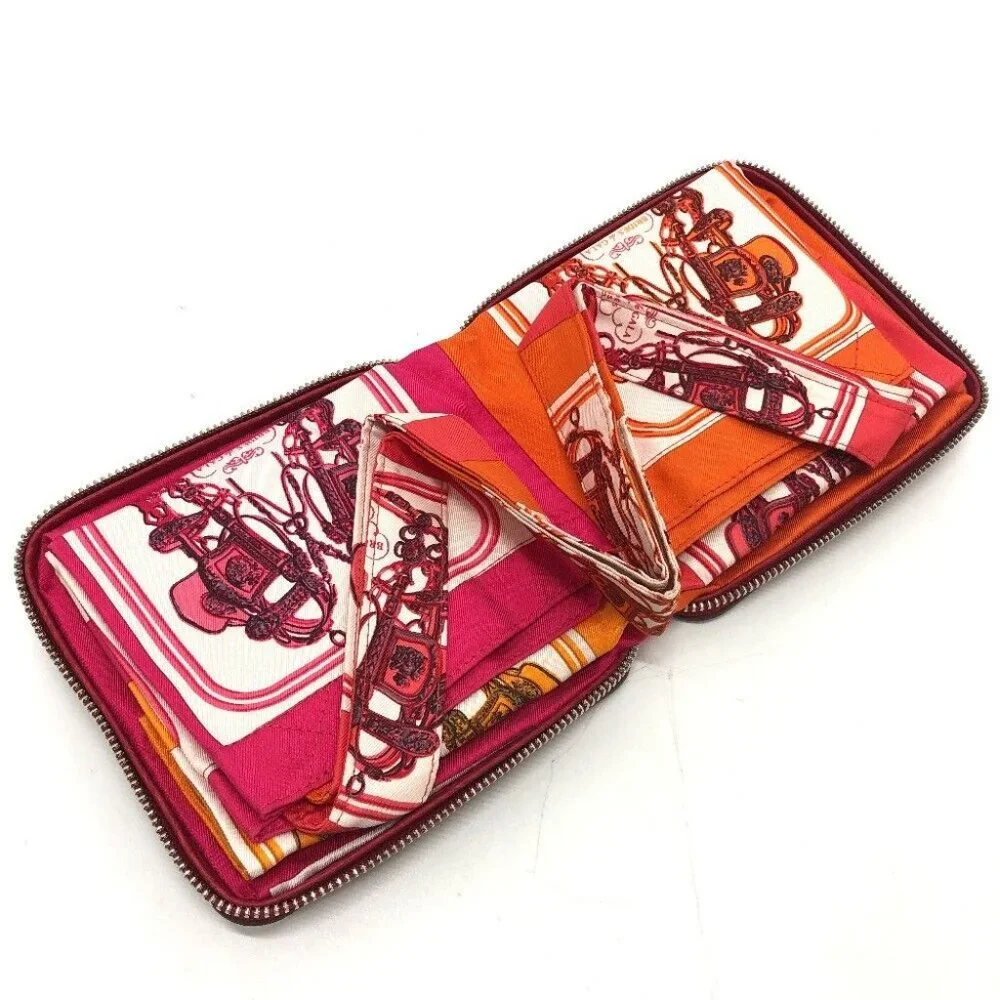 HERMES Silky pop Brid-Do-Gala Shopping bag Tote Bag Buffel skipper / silk Red - Picture 7 of 11